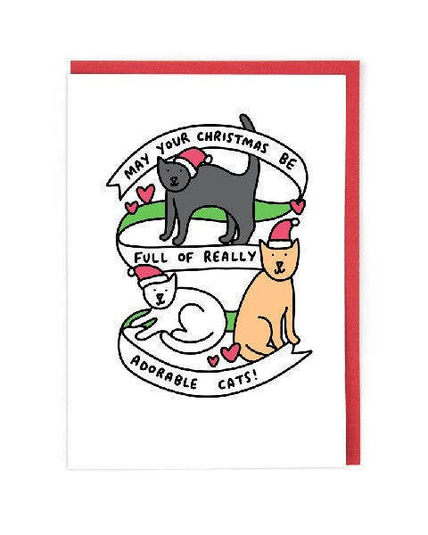 Adorable Cats Christmas Card