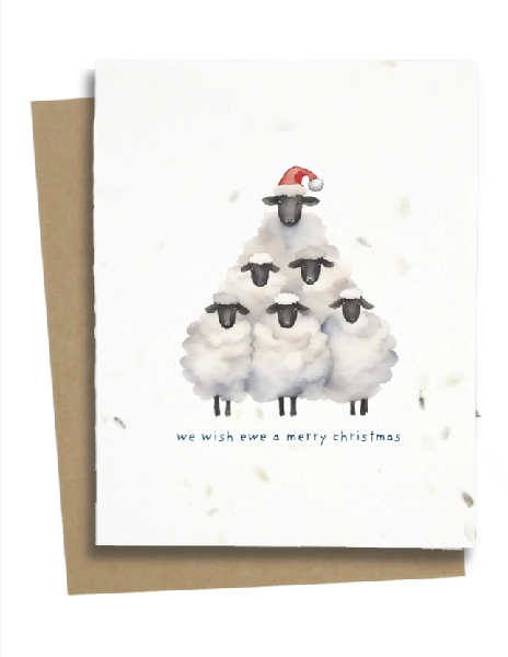 Sheep Plantable Christmas Card