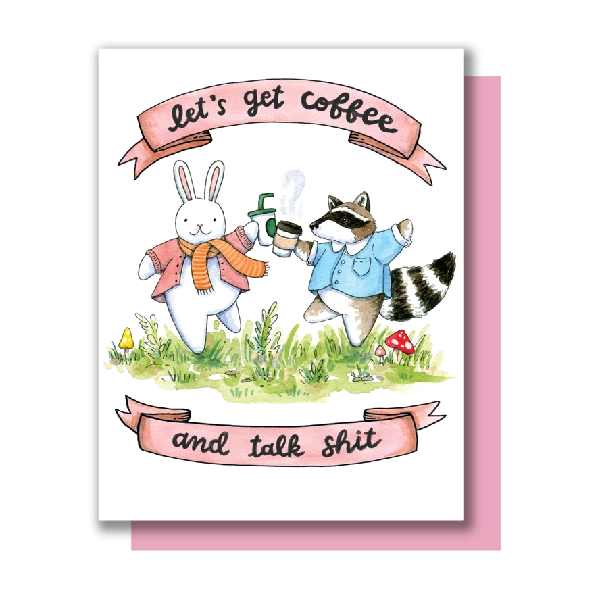 Let's Get Coffee Friendship Card