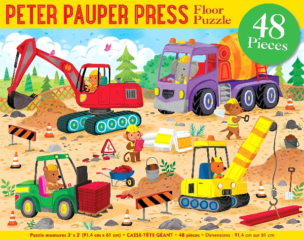 Peter Pauper 48 Piece Floor Puzzle | Construction Site