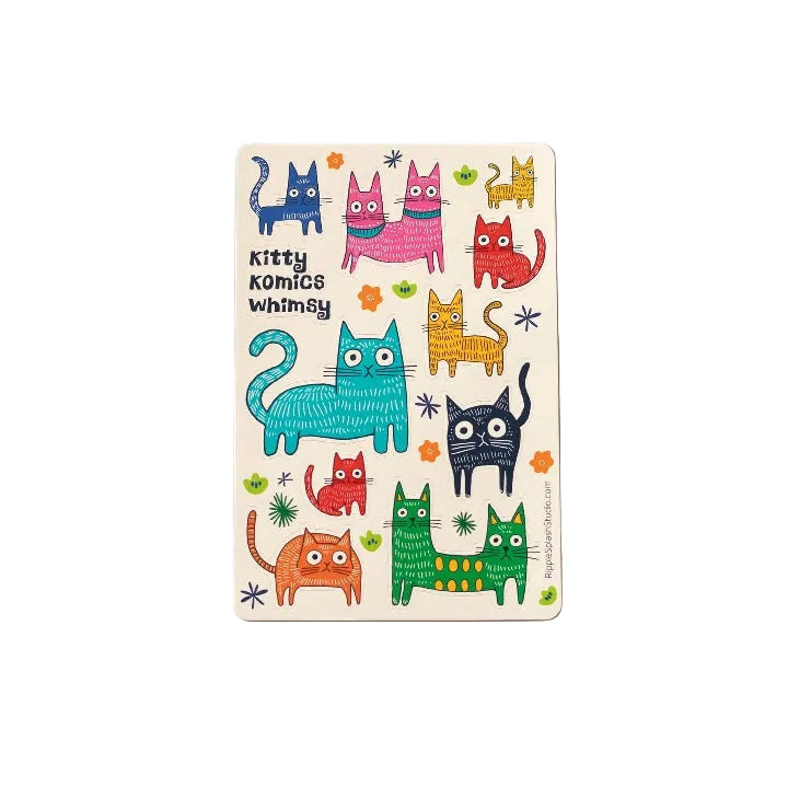 Cute Cats Whimsy Sticker Sheet