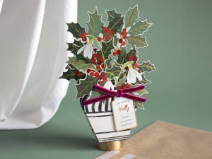 December Birth Flower Pop-Up Card