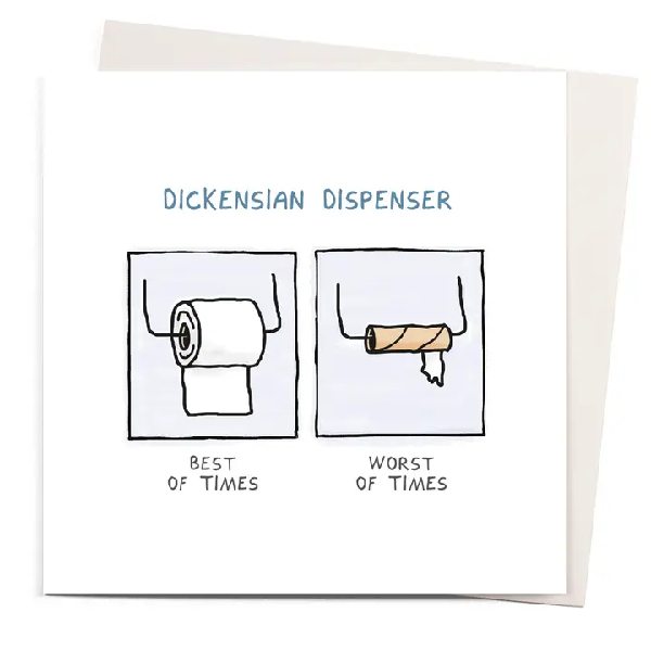 Dickensian Dispenser Blank Humour Card