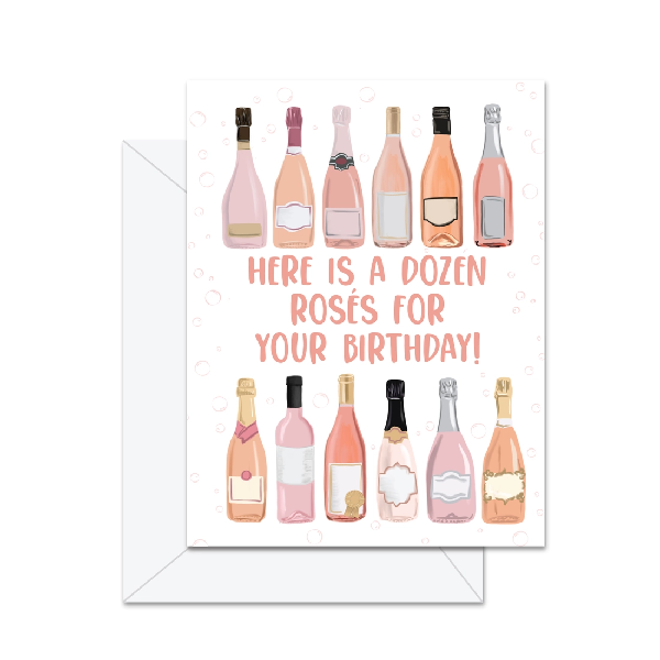 Rose Bottles Birthday Card