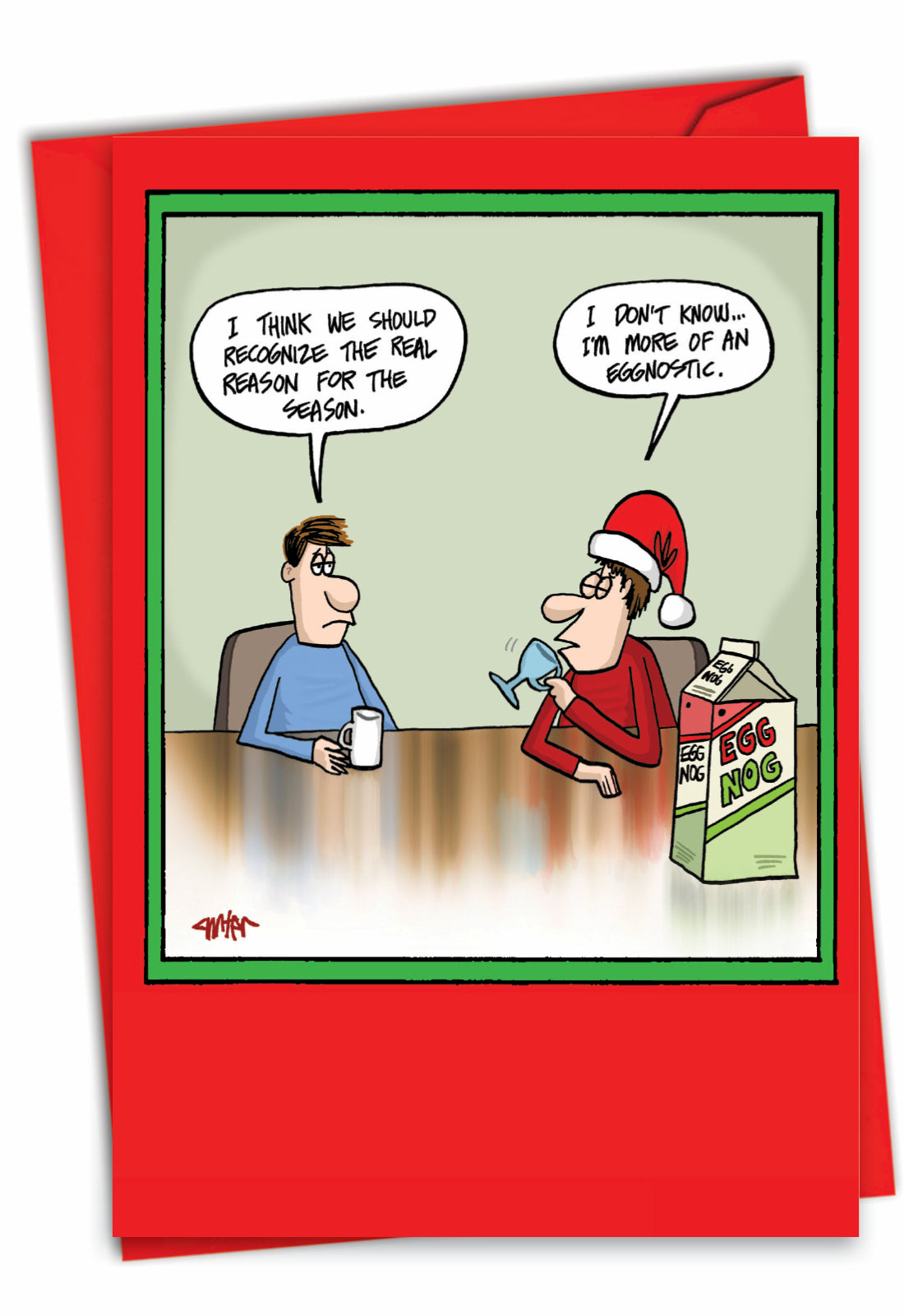 Eggnostic Christmas Card