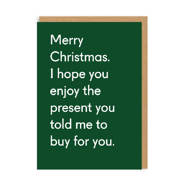 Enjoy The Present Christmas Card