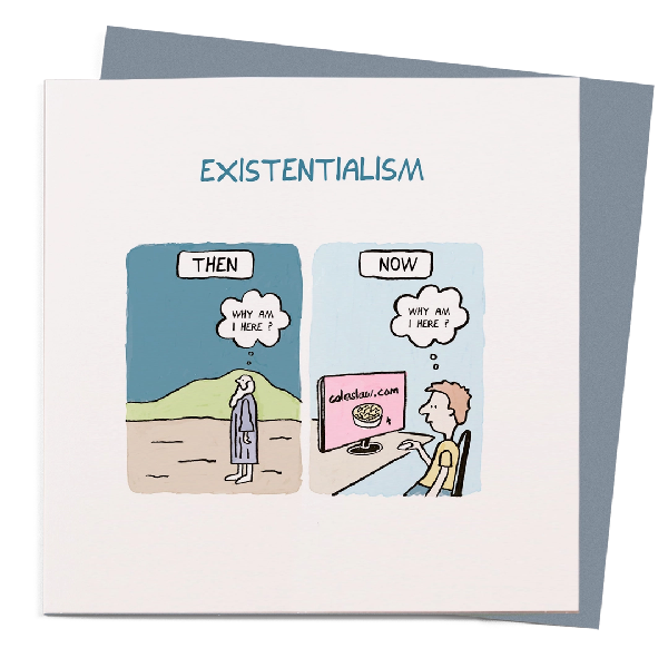 Existentialism Blank Humor Card