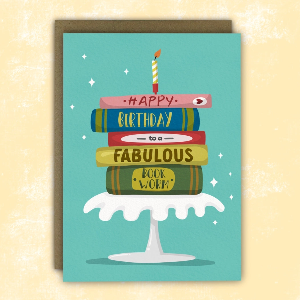 Bookworm Birthday Card