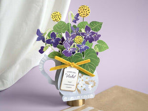 February Birth Flower Pop-Up Card