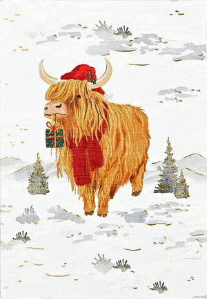 Festive Highland Cow Boxed Christmas Cards | Set of 20