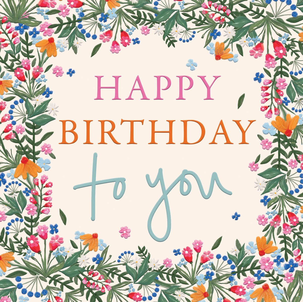 Floral Frame Birthday Card
