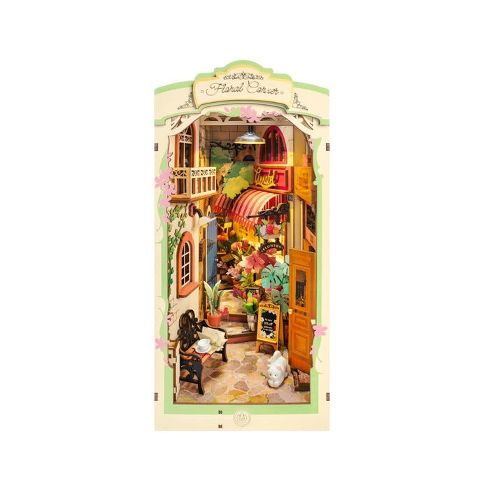 DIY Miniature Book Nook Kit | Floral Corner