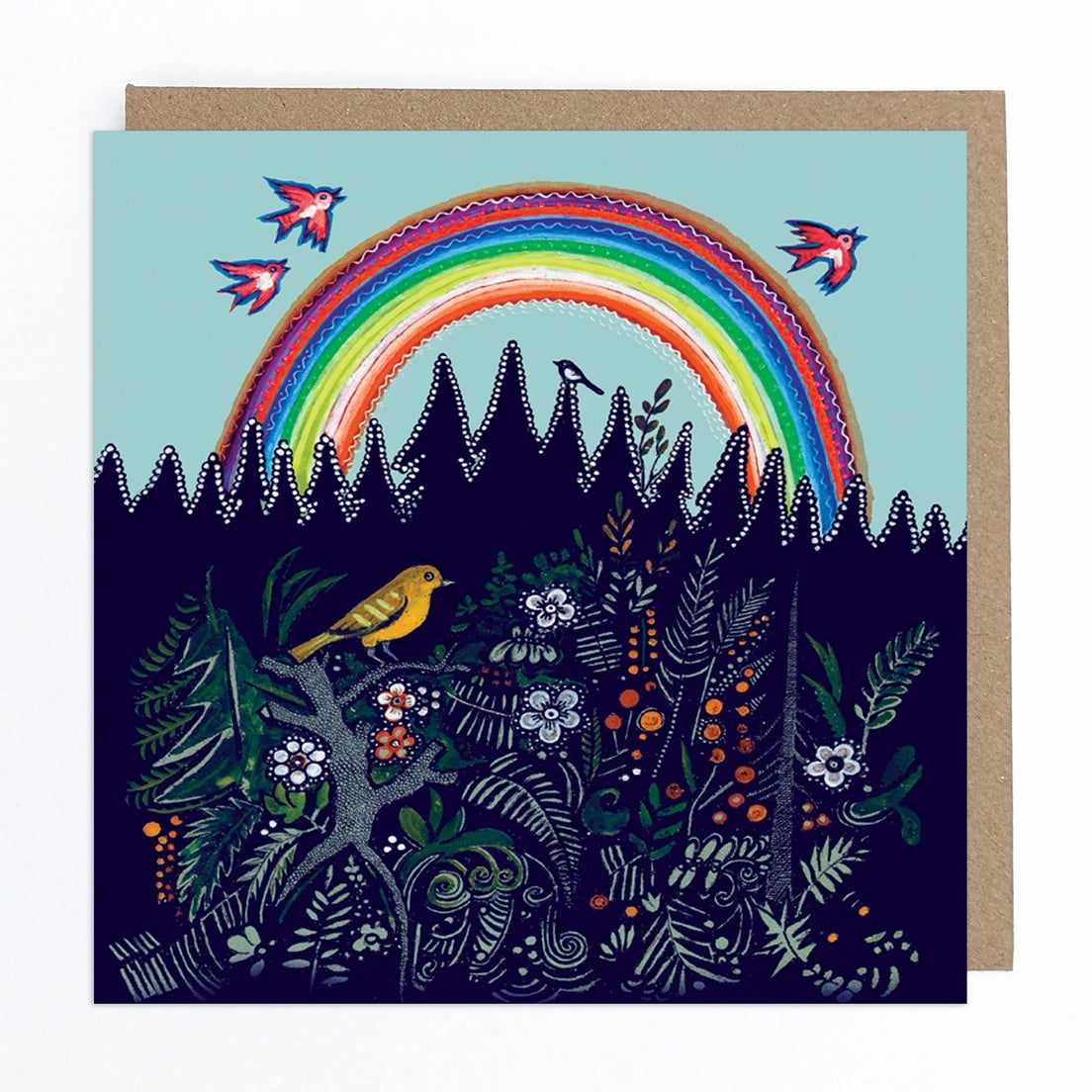 Forest Rainbow Blank Art Card