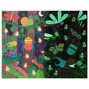 Stephen Joseph 48 Piece Glow In The Dark Puzzle | Forest Bugs