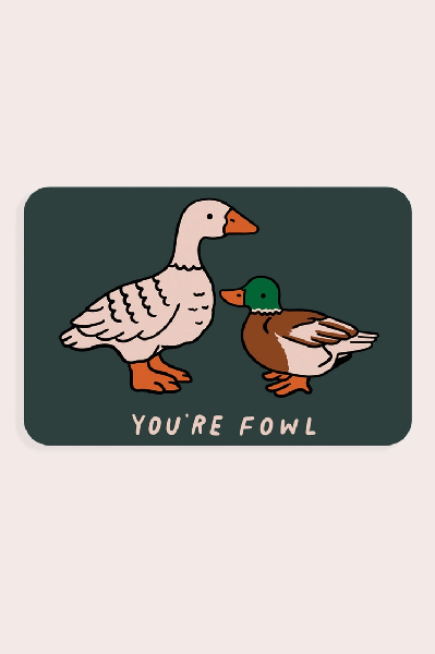 Stay Home Club Vinyl Sticker | You're Fowl