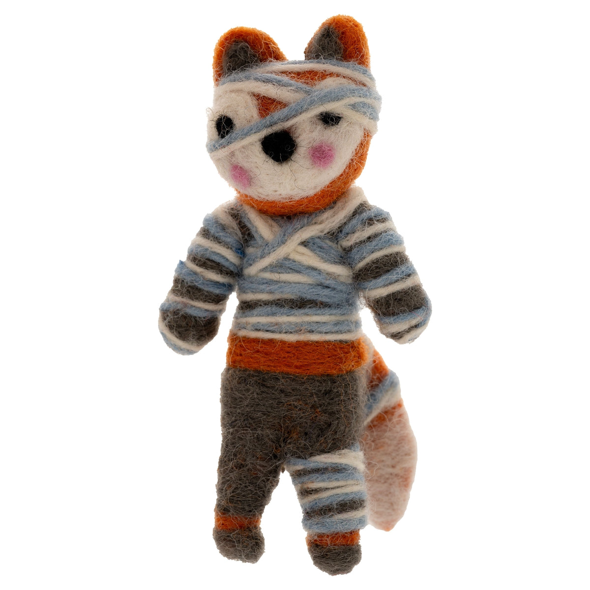 Foxy Mummy Felt Halloween Ornament