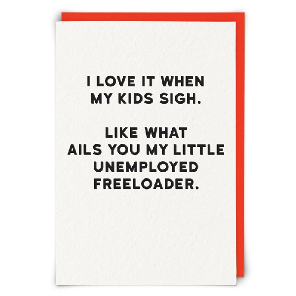 Freeloader Blank Humour Card