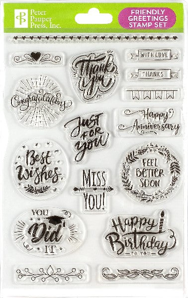 Silicone Clear Stamp Set | Friendly Greetings