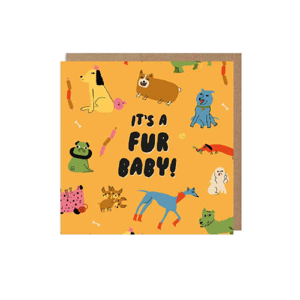 Furbaby Dog New Baby Card