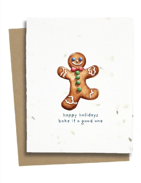 Gingerbread Plantable Christmas Card