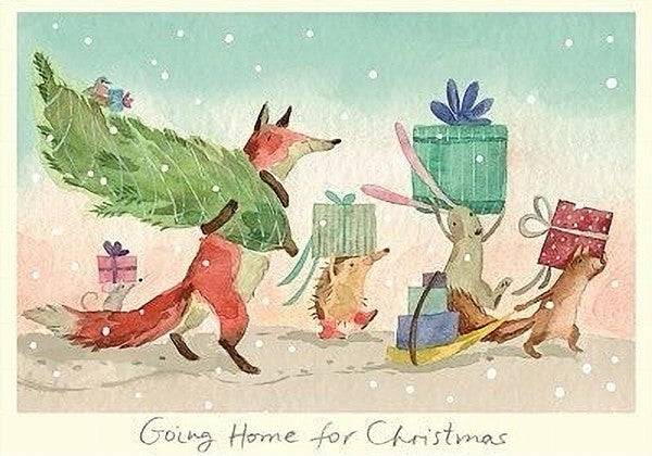 Going Home For Christmas Card