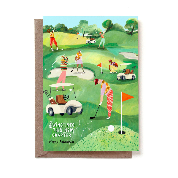 Golf Retirement Card