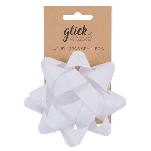 Confetti Gros Grain White Bow