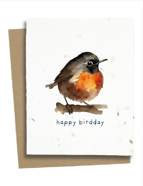 Happy Birdday Plantable Birthday Card