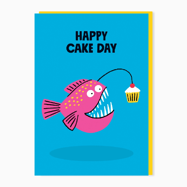 Anglerfish Cake Birthday Card