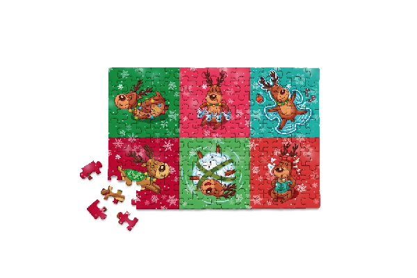 MicroPuzzles 150 Piece Mini Jigsaw Puzzle | Reindeer Fun