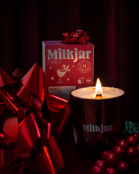 Milkjar 8 oz. Holiday Candle | Holly