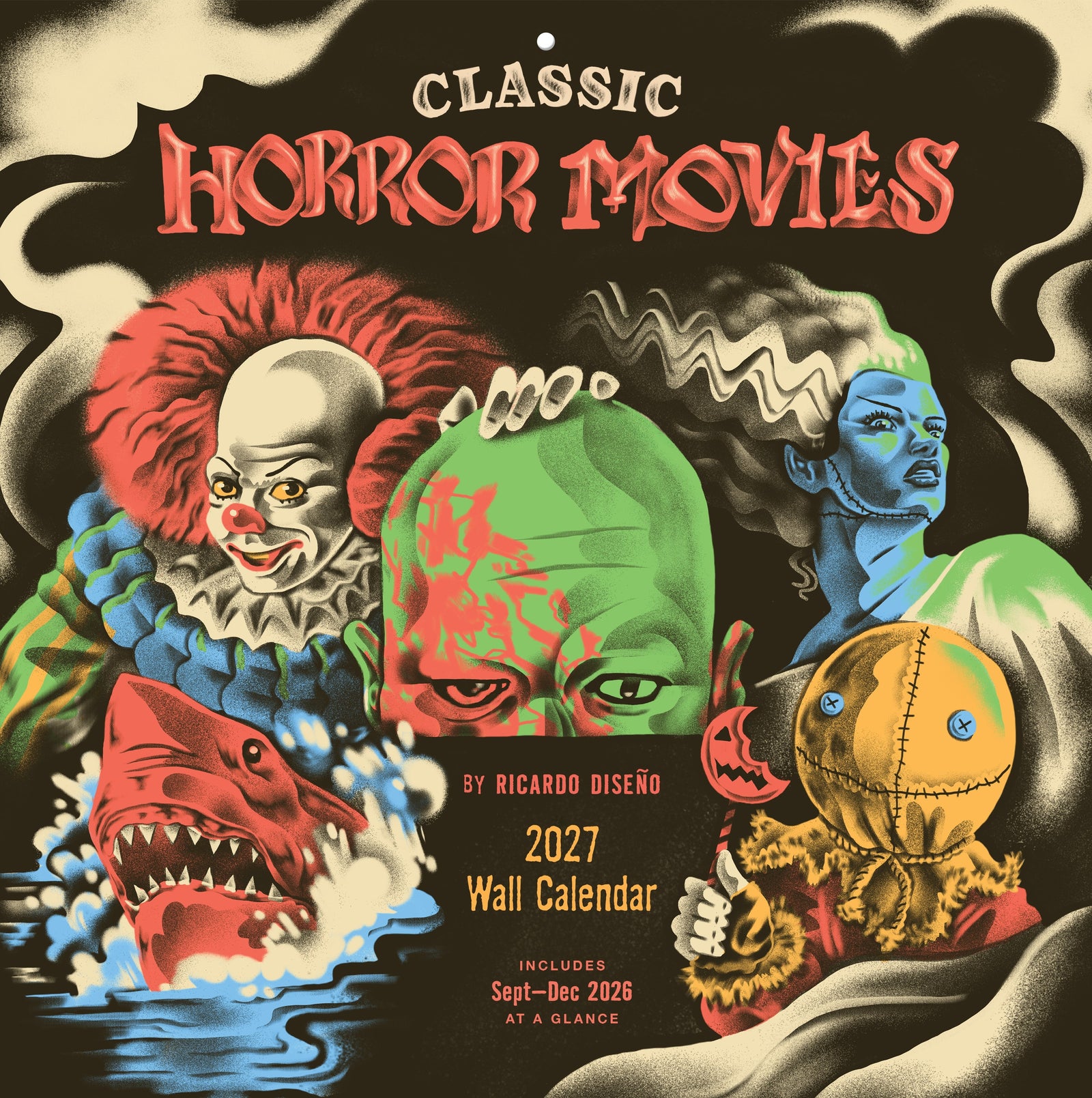2027 Classic Horror Movies Monthly Wall Calendar