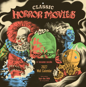 2027 Classic Horror Movies Monthly Wall Calendar