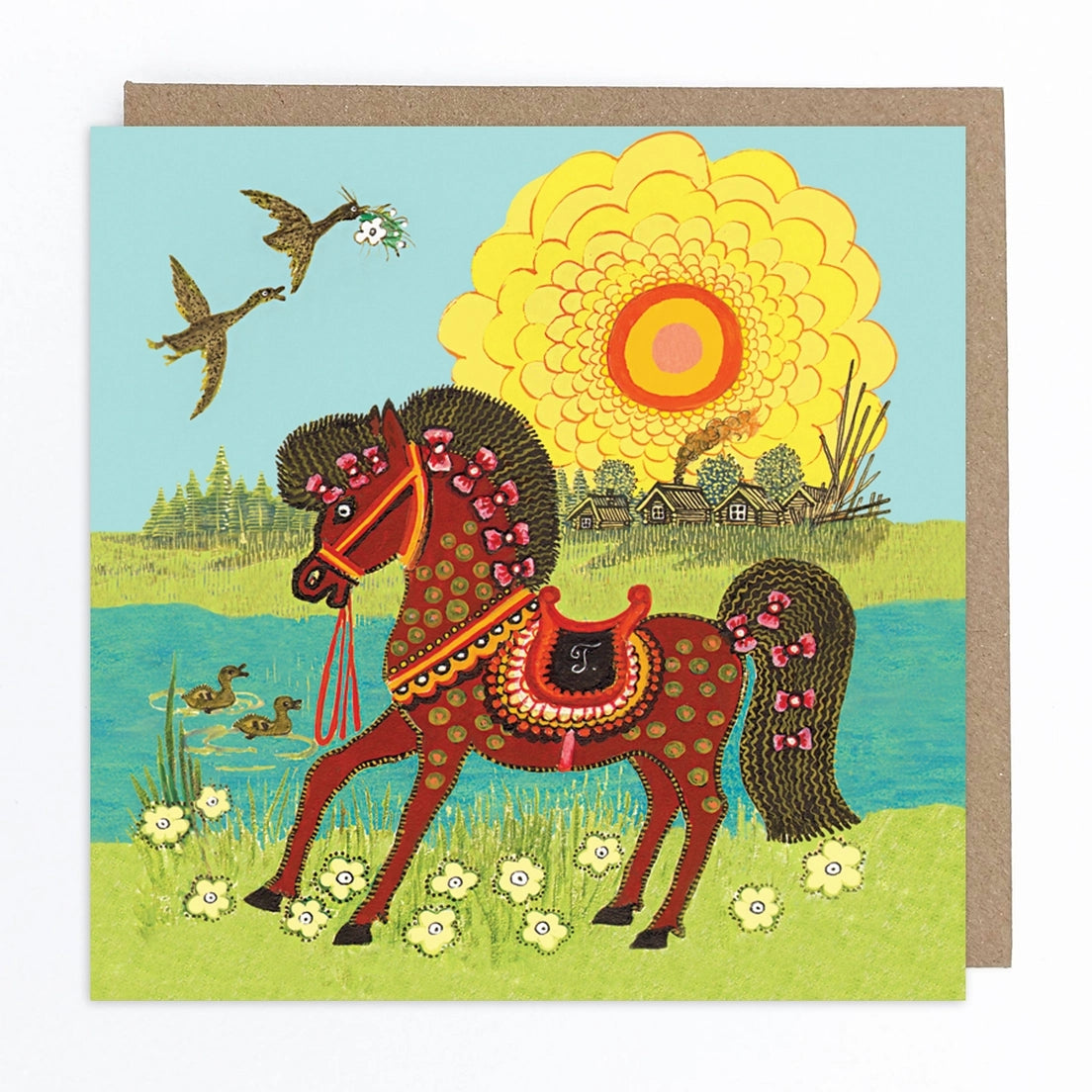 Horse In Sunshine Blank Art Card