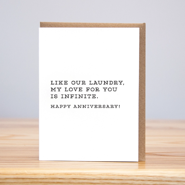 Infinite Laundry Anniversary Card