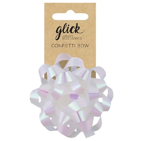 GLICK BOW  IRRIDESCENT WHITE