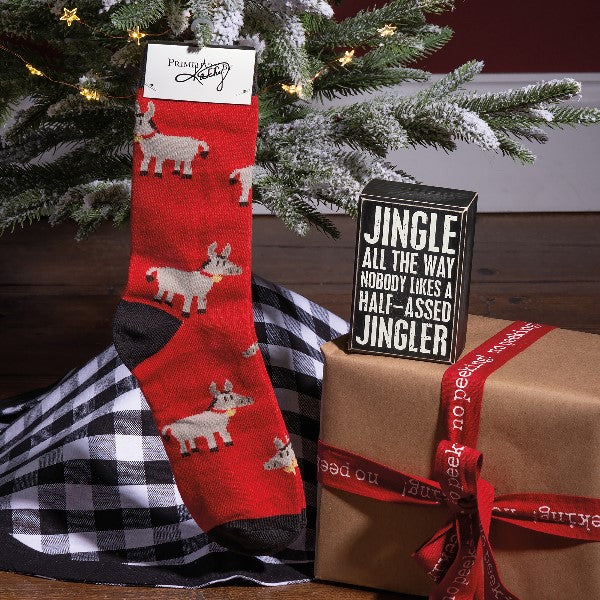 Wooden Sign & Sock Set | Jingler