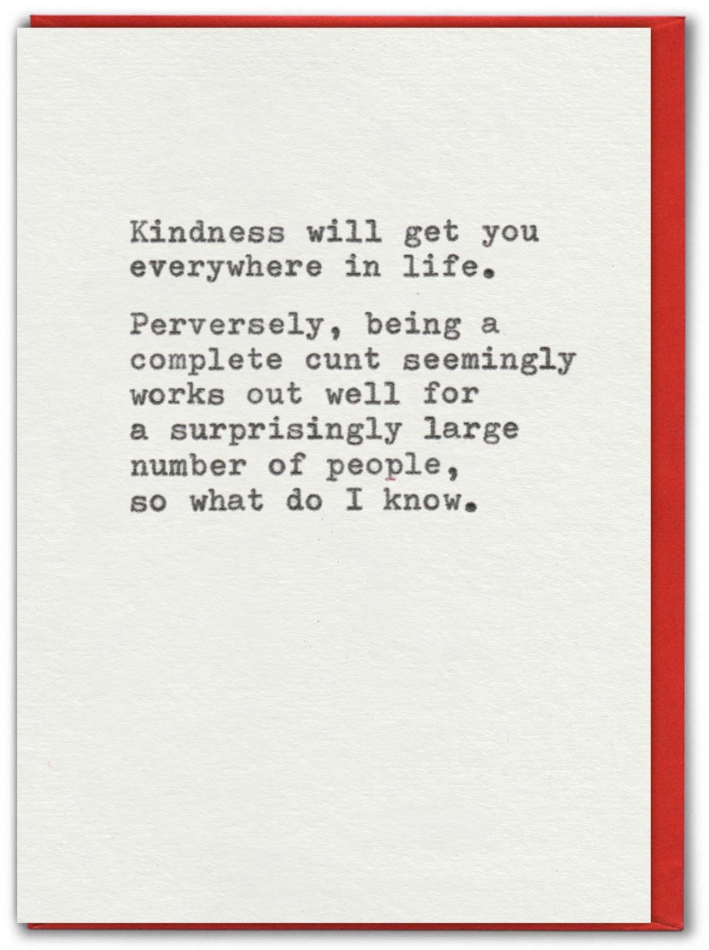 Kindness Blank Humour Card