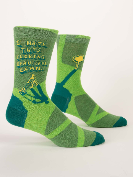 Blue Q Men's Crew Socks | Fucking Beautiful Lawn