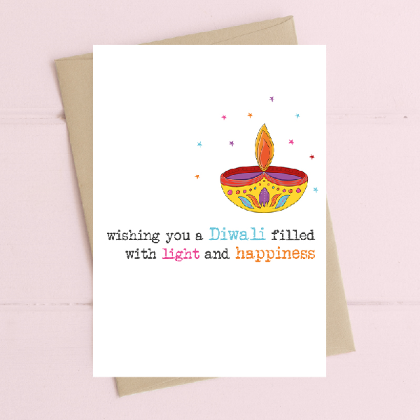 Light And Happiness Diwali Card