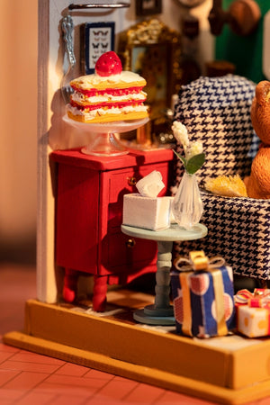 DIY Miniature House Kit | Mini Holiday Living Room