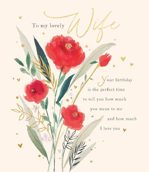 Lovely Wife Birthday Card