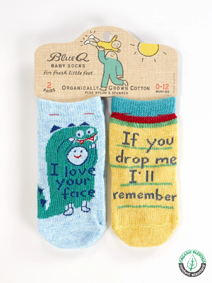 Blue Q Baby Socks | Your Face / Drop Me