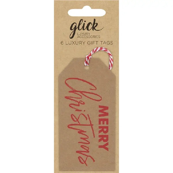 Kraft Merry Christmas Holiday Gift Tags Set