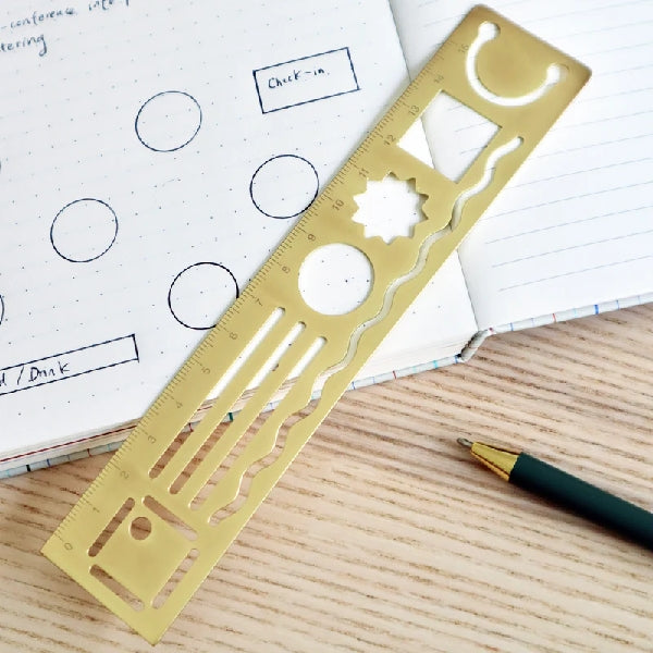 3 IN 1 Metal Ruler/Stencil/Bookmark