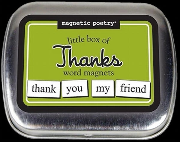 Mini Magnet Poetry Tin | Thanks