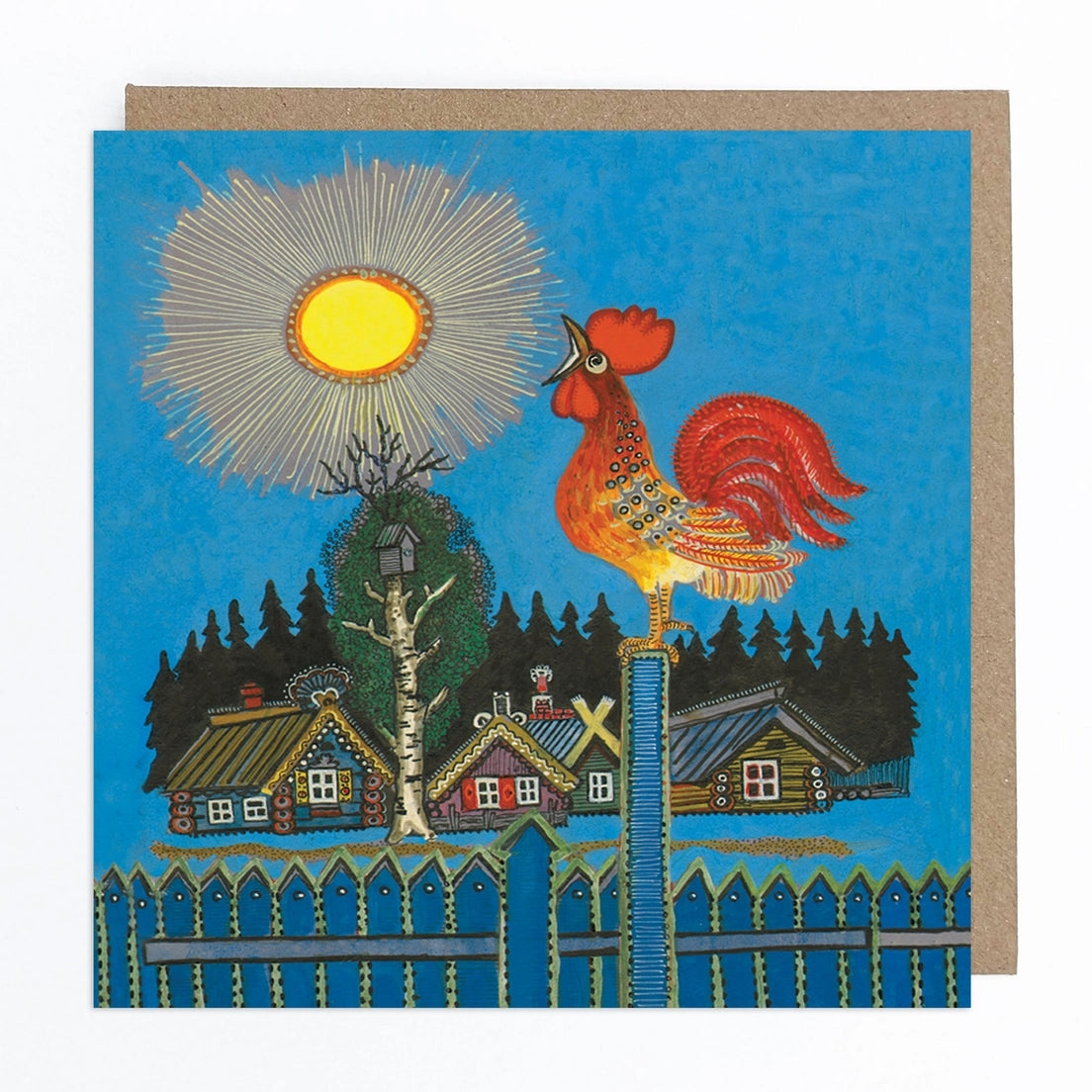 Morning Rooster Blank Art Card