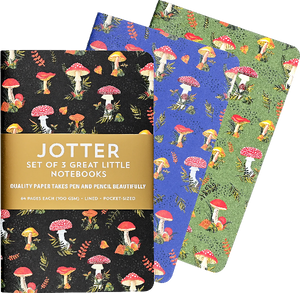 Set of 3 Mushrooms Jotter Notebooks