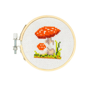 Mini Mushroom Cross Stitch Embroidery Kit