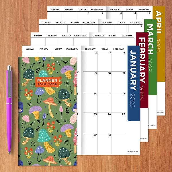 2025 Pocket Planner | Mushroom Patch